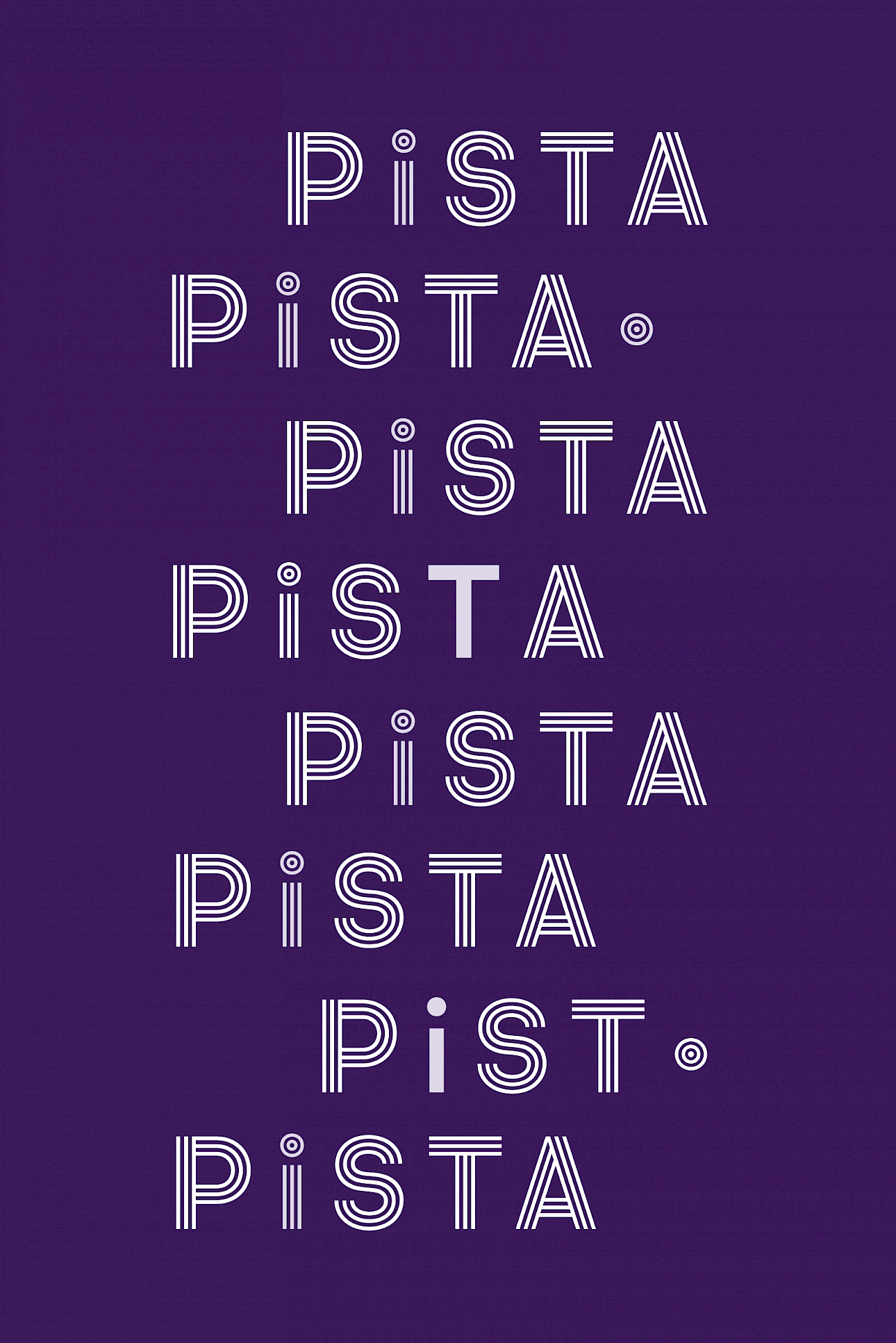 ALKANARA - Poster with an orange background and a list featuring the PISTA program logo designed in white and green. - ©